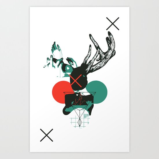 Girl with Horns Art Print