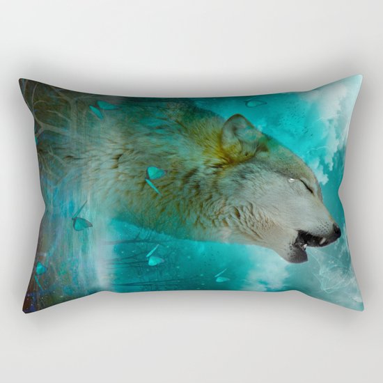 I'll See You In My Dreams (Cry of the Wolf) Rectangular Pillow
