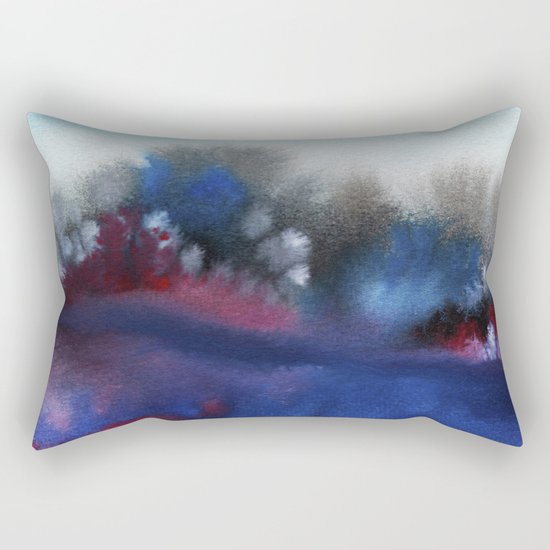 Watercolor abstract landscape 25 Rectangular Pillow