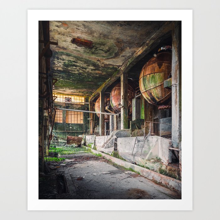 Abandoned Paper Mill in Decay Art Print