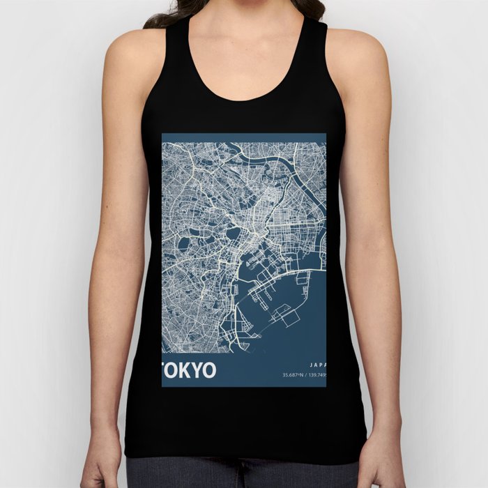 Tokyo city cartography Tank Top