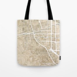 Boulder Colorado Watercolor Map Tote Bag