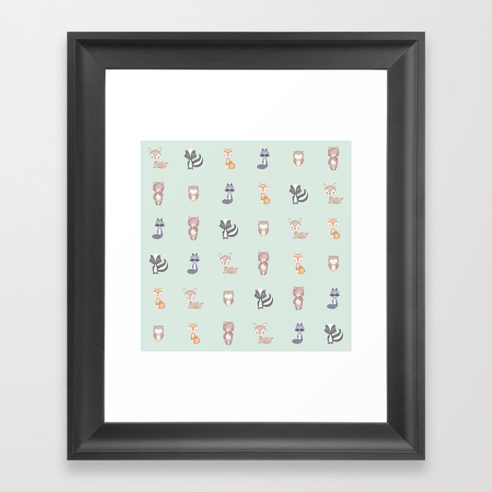 ANIMALS OF THE FOREST Framed Art Print