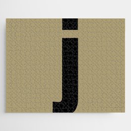 letter J (Black & Sand) Jigsaw Puzzle
