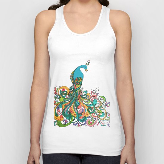peacock for autumn Unisex Tank Top