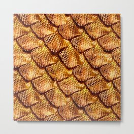 3d abstract snake skin, reptile scale Metal Print