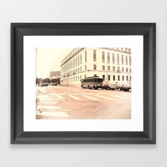 San Antonio Trolley Framed Art Print