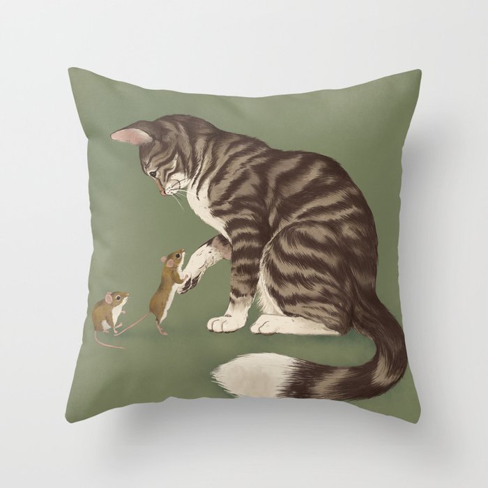 mice to meet you Throw Pillow