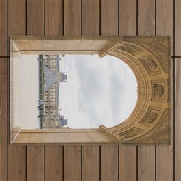 The Louvre Framed - Paris Photography Outdoor Rug