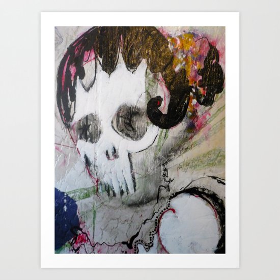 Day of the Dead Flamenco Dancer Portrait Art Print