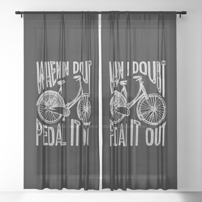 Vintage Bike Sheer Curtain