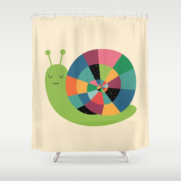 Snail Time Shower Curtain
