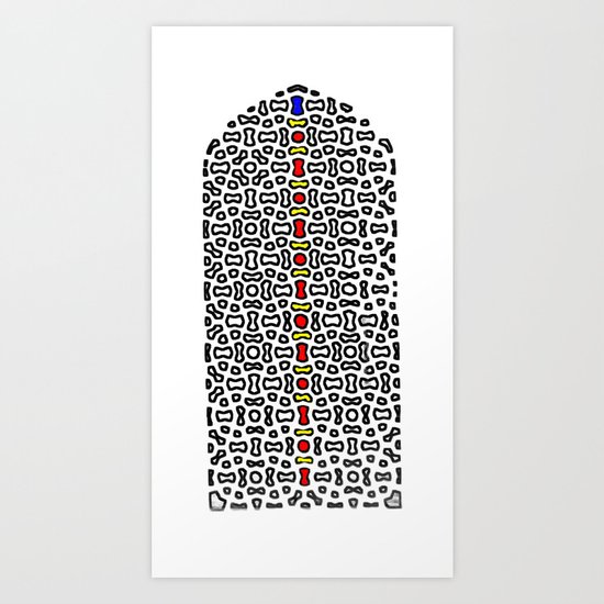 Mughal Window in color Art Print