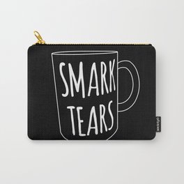 Smark Tears (white on black) Carry-All Pouch