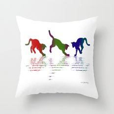 CATS RAINBOW II Throw Pillow