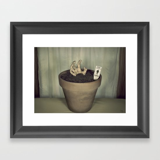 Zombie Plant Framed Art Print