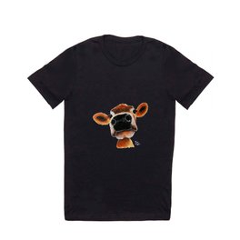 Nosey Cow ' JERSEY JOY ' by Shirley MacArthur T Shirt | Buy Scottish Gifts, Cute Cows, Cow Print, Buy Cow Canvas, Cow Paintings, Cow Print Cushion, Cow Clock, Buy Cow Prints, Cow Mug, Birthday Gifts Uk 