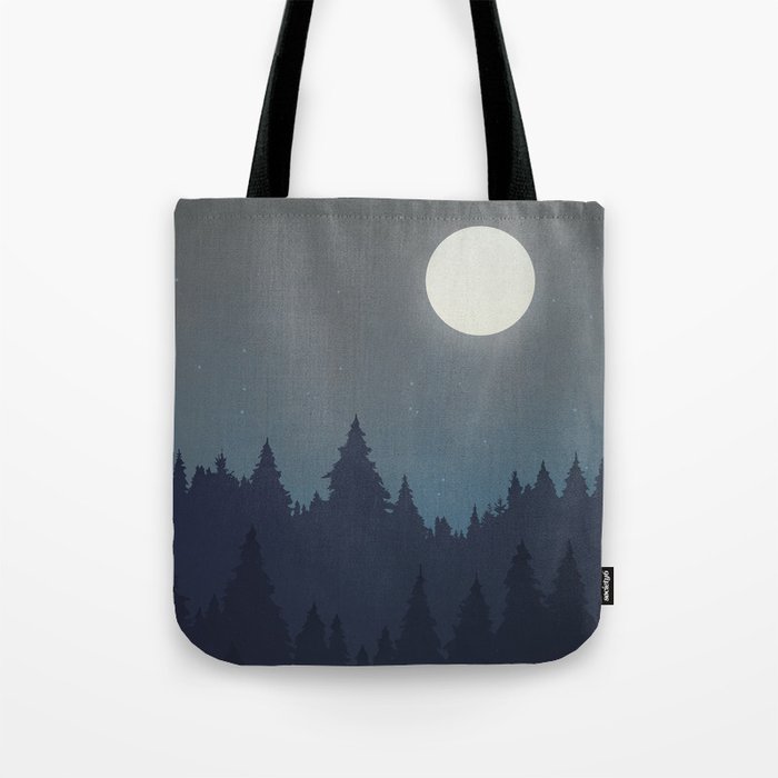 Tree Line - Grey Tote Bag