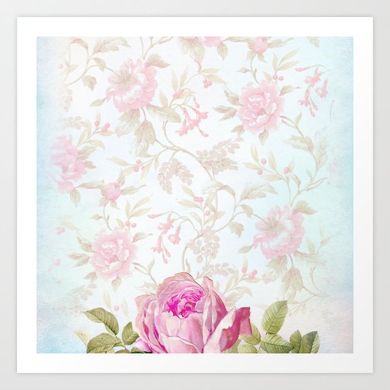 Pretty Vintage Roses #2 Art Print