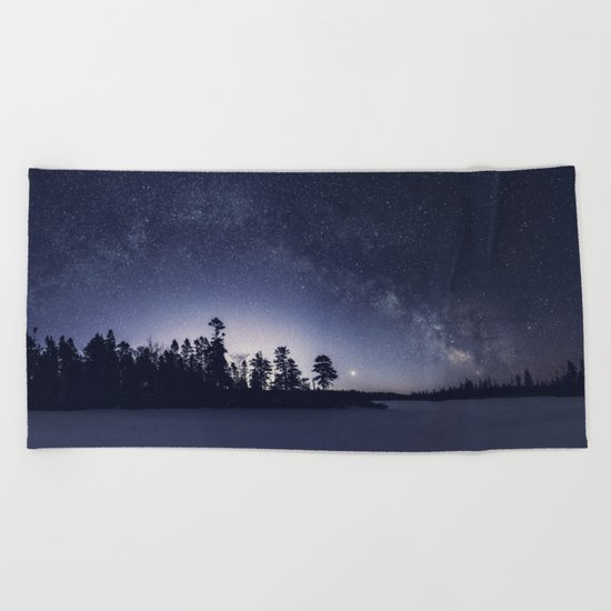 Arcing Over the Puddle Beach Towel