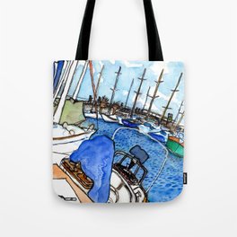 Boats at the Marina Tote Bag