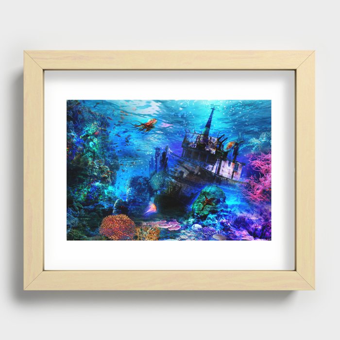 Bottom of the ocean Recessed Framed Print