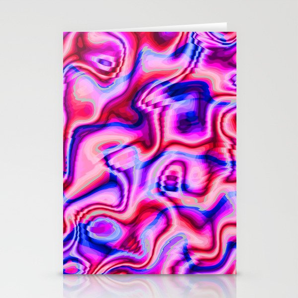Funky liquid shapes Stationery Cards