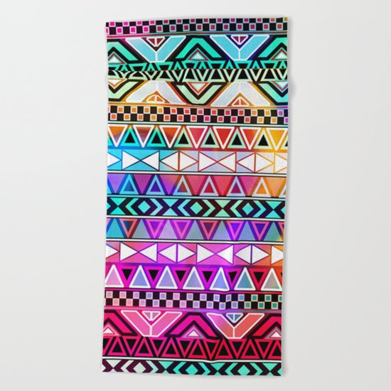 Tribal Pattern 08 Beach Towel