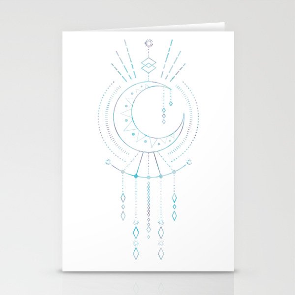Mandala Crescent Moon Stationery Cards