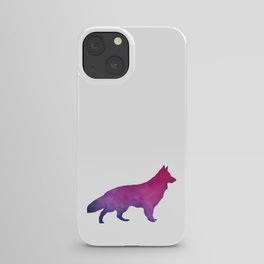 White Swiss Shepherd - silhouette iPhone Case