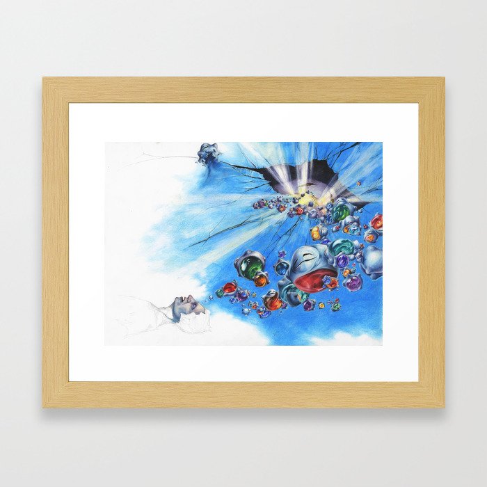 Thought Bubbles Framed Art Print