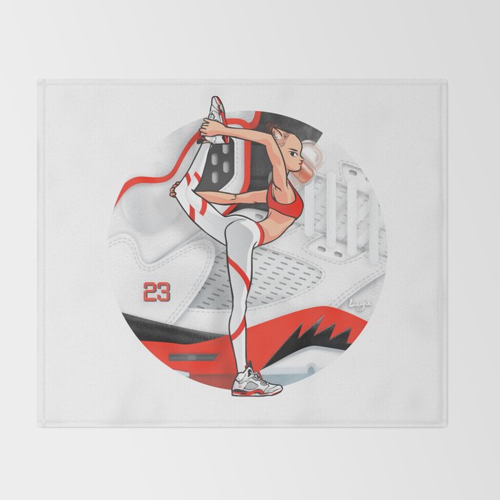 Yoga Girl Cool Noodle And Fire Red Throw Blanket By Lagazhang Society6 Fire emergency plan need to be in every building on each floor.