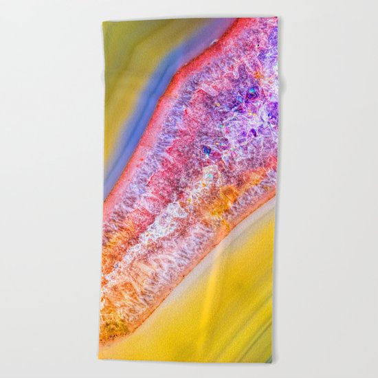 Rainbow crystal Beach Towel