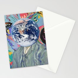 Van Gogh Planet Earth and my Graffiti Art.  Stationery Cards