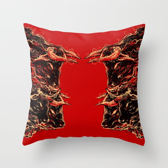 bull Throw Pillow