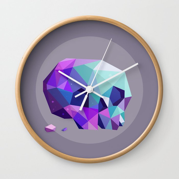 crystal skull Wall Clock