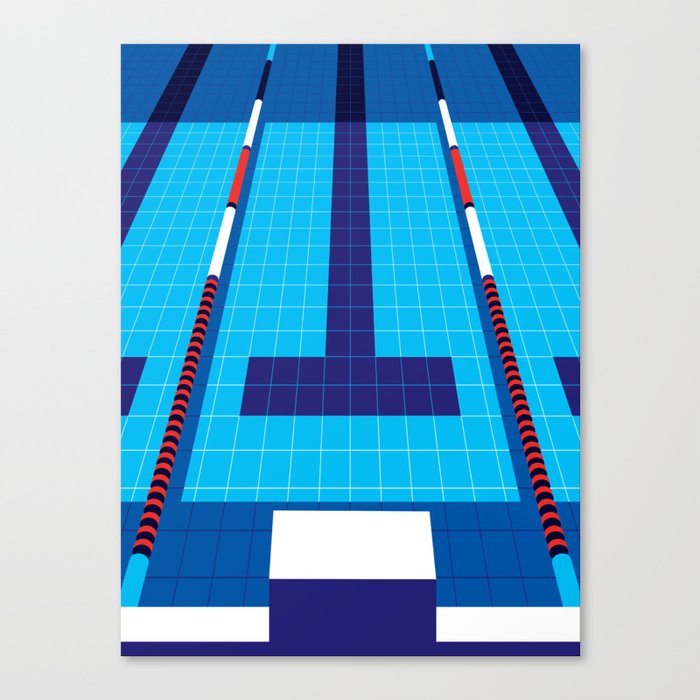 Swimming Canvas Print