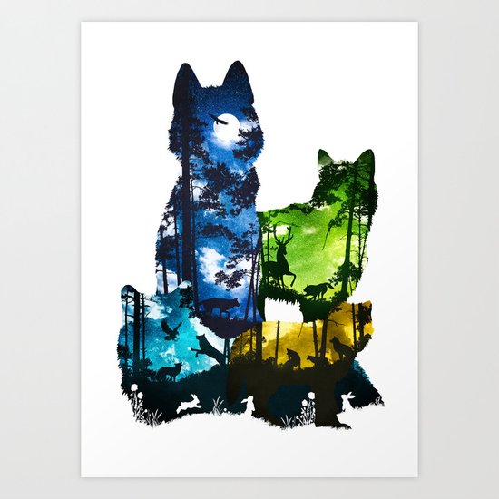 Wolf Pack Art Print