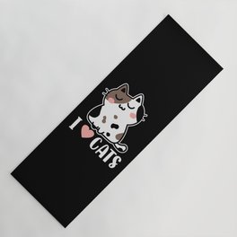 I Love Cats Cute Kitten Yoga Mat