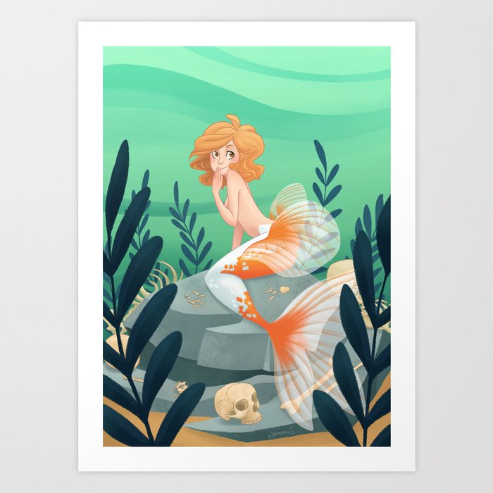 Veiltail Mermaid Art Print by Joanna Nieto | Society6