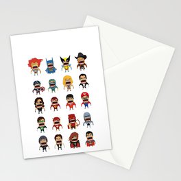 Screaming Heroes Stationery Cards