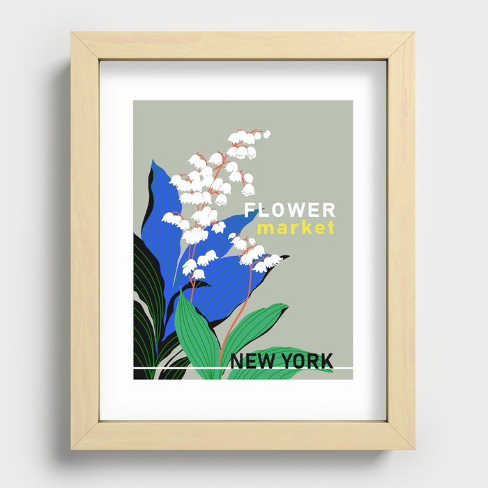 Flower Market New York Recessed Framed Print