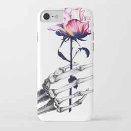 Skeletal Hand with Rose iPhone Case