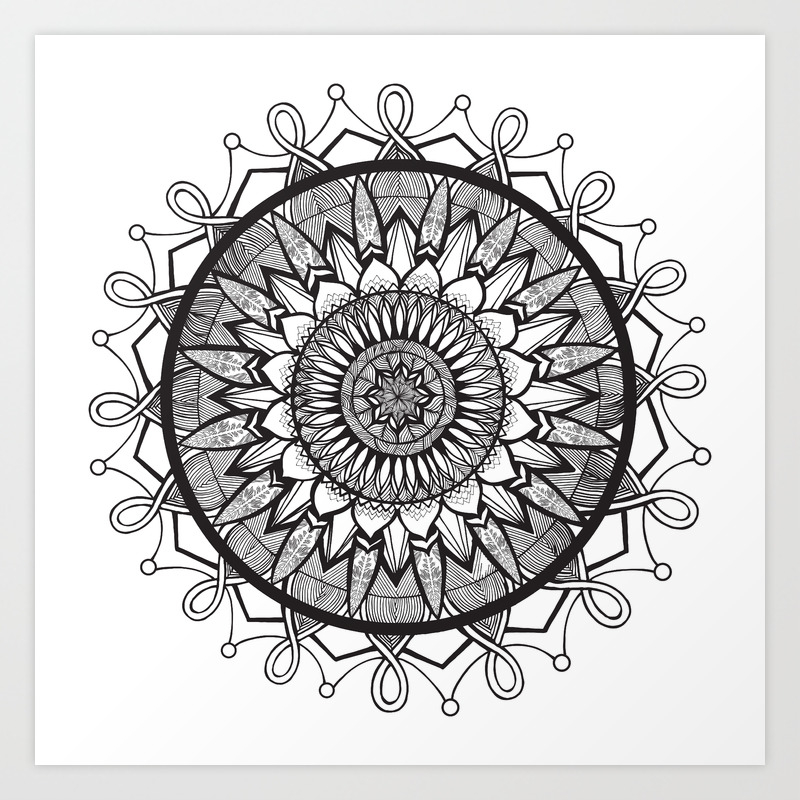 Free Free 65 Mandala Sunflower Svg Black And White SVG PNG EPS DXF File