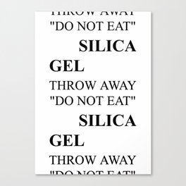 SILICA GEL Package Art Canvas Print