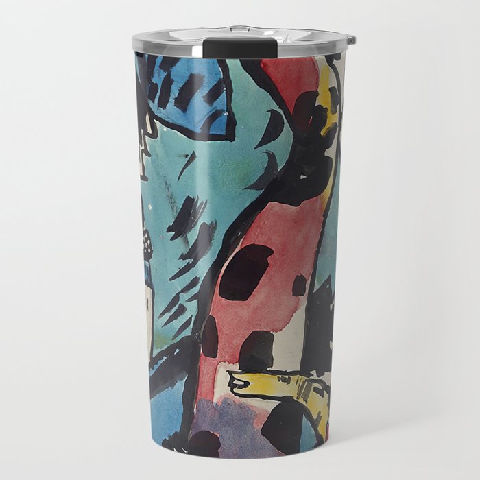 Wassily Kandinsky - Design for the color woodcut ‘Archer’ Travel Mug