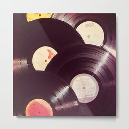 Vinyl Metal Print | 33Rpm, Spin, Lp, Pink, Records, Rockandroll, Photo, Retro, 12Inch, Digital 