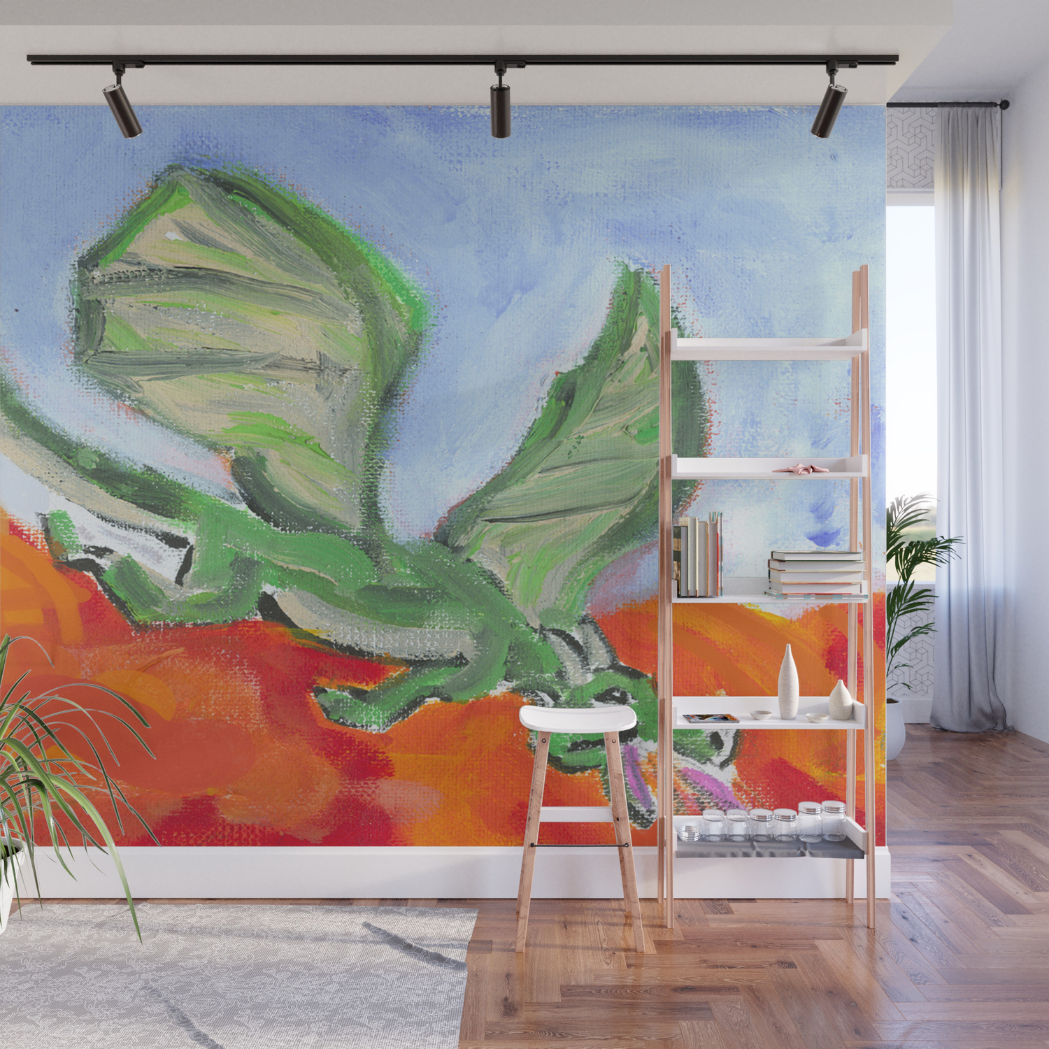 Fire Breathing Dragon Wall Mural By Hymanart Society6