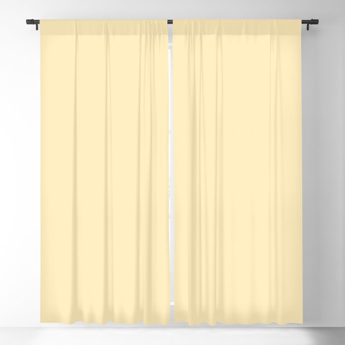 Lemon Honey Creme Pale Soft Yellow Solid Matte Colour Blocks Blackout Curtain By Sharonmau Society6