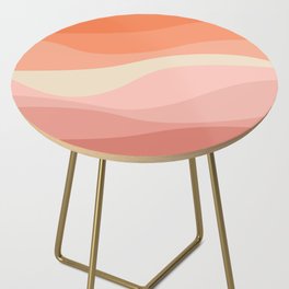 Colorful retro style waves decoration 3 Side Table